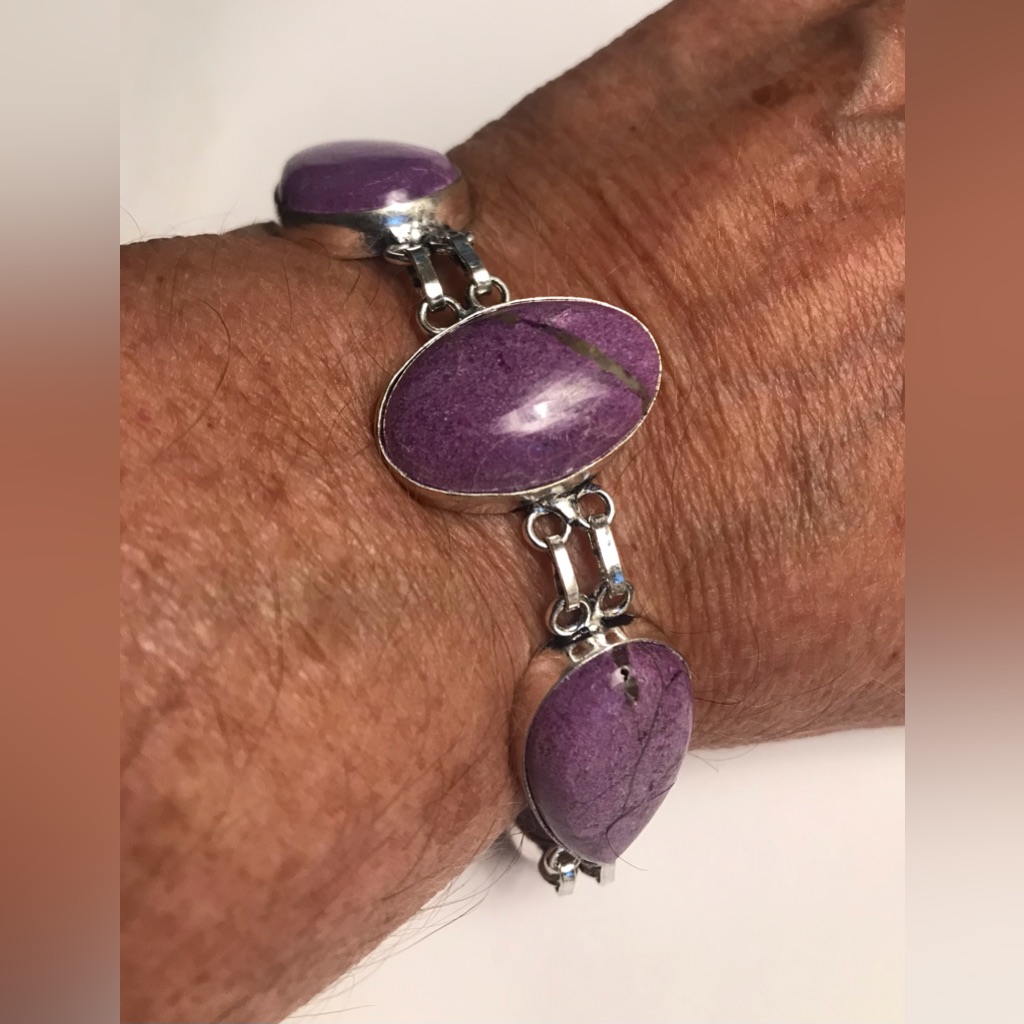 Purpurite 925 Sterling Silver Bracelet